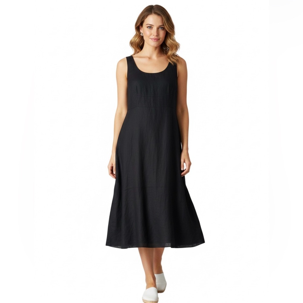 LANDS’ END, 100% Linen Dress. Size 16